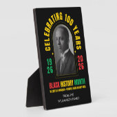 BLACK HISTORY MONTH CENTENNIAL 100 Years Souvenir Fotoplaat (Zijkant)