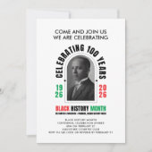 BLACK HISTORY MONTH Centennial Woodson Dinner Kaart (Voorkant)