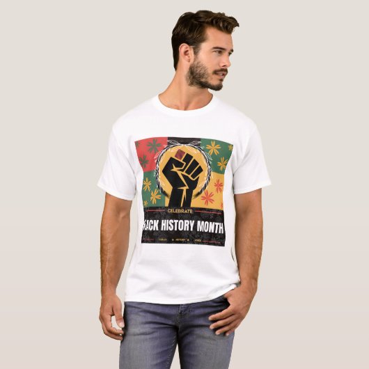 Black History Month – Culture • History • Pride T-shirt (Voorkant volledig)