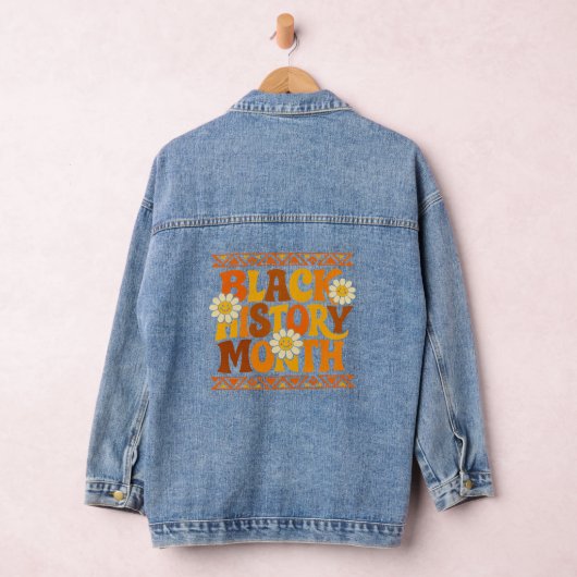 Black History Month Daisy Retro Denim Jacket (Hangar)