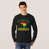 Black History Month Decorations Celebrating Divers T-shirt (Voorkant volledig)