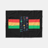 Black History Month Design Sticker Fleece Deken (Voorkant (Horizontaal))