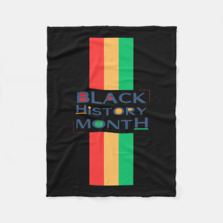 Black History Month Design Sticker Fleece Deken