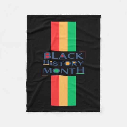 Black History Month Design Sticker Fleece Deken (Voorkant)