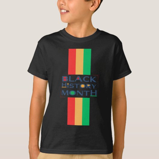 Black History Month Design Sticker T-shirt (Voorkant)