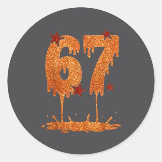 Black History Month Dripng 67 Cool Meme 6 7 Funn  Ronde Sticker (Voorkant)