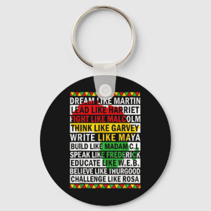Black History Month droom als Afrikaanse leider Sleutelhanger
