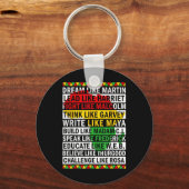 Black History Month droom als Afrikaanse leider Sleutelhanger (Voorkant)