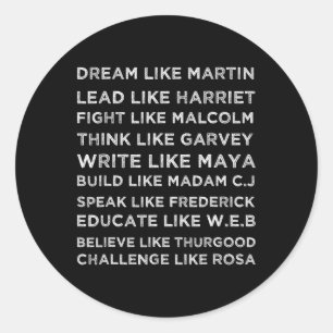 Black History Month Droom Als Afrikaanse Leiders V Ronde Sticker