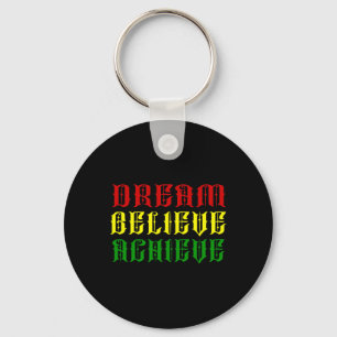Black History Month Droom Geloof Bereik - Rood Gee Sleutelhanger