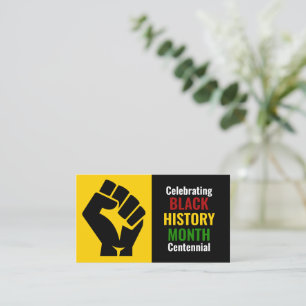 Black History Month-eeuwfeest vieren Visitekaartje