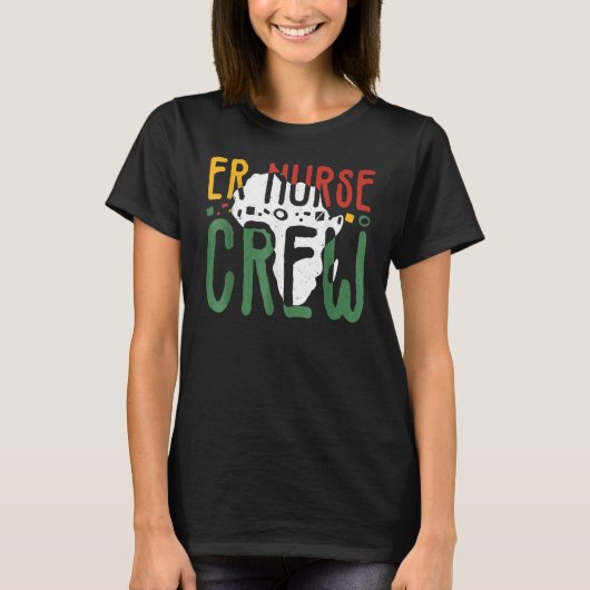 Black History Month ER Nurse Crew African Emergenc T-shirt (Voorkant)