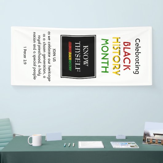 BLACK HISTORY MONTH Event Photo Template Verticaal Spandoek (Beurs)