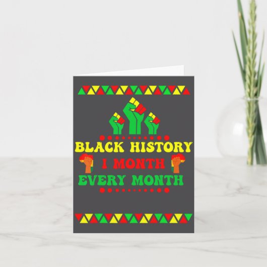 Black History Month Every Month  Kaart (Voorkant)