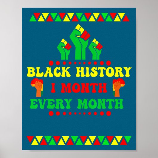 Black History Month Every Month Poster (Voorkant)