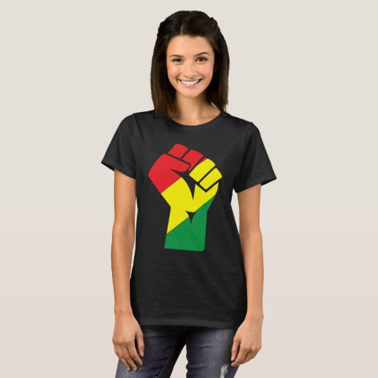Black History Month Fist Black Power African Ameri T-shirt (Voorkant volledig)
