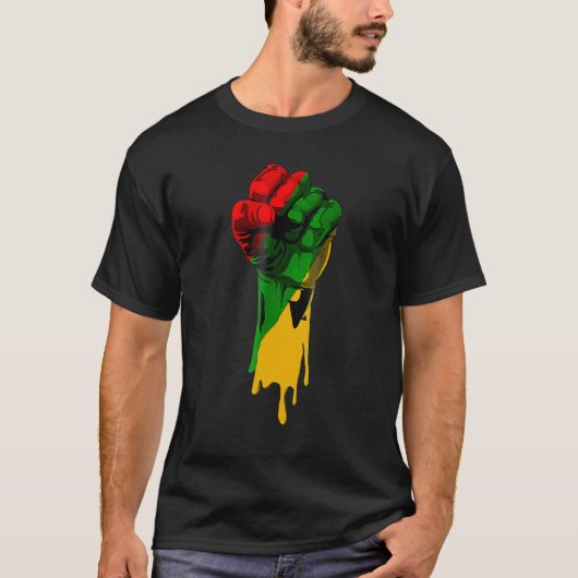 Black History Month Fist Black Power African Women T-shirt (Voorkant)
