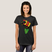 Black History Month Fist Black Power African Women T-shirt (Voorkant volledig)