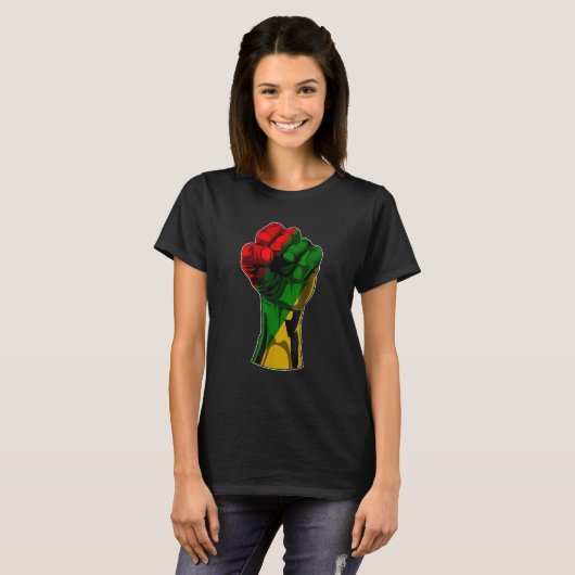 Black History Month Fist Women Men Kids T-shirt (Voorkant volledig)