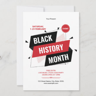 Black History Month Flyer Template Kaart