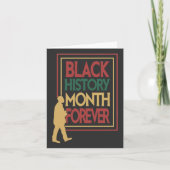 Black History Month Forever Typography Feestdagen Kaart (Voorkant)