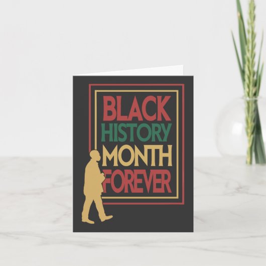 Black History Month Forever Typography Feestdagen Kaart (Voorkant)