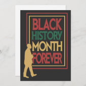 Black History Month Forever Typography Feestdagenkaart (Voorkant / Achterkant)