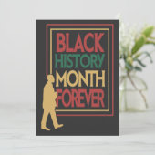 Black History Month Forever Typography Feestdagenkaart (Staand voorkant)