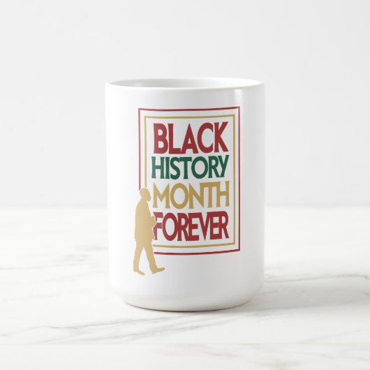 Black History Month Forever Typography Koffiemok (Center)