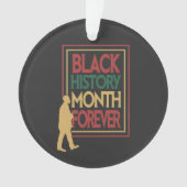 Black History Month Forever Typography Ornament (voorkant)