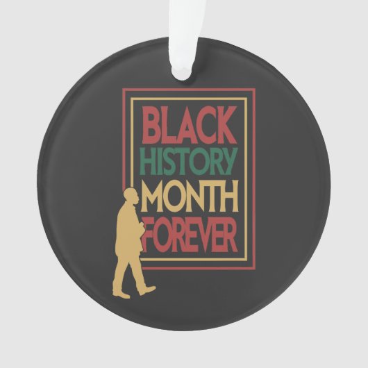 Black History Month Forever Typography Ornament (voorkant)