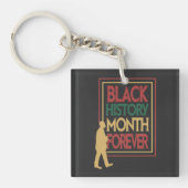 Black History Month Forever Typography Sleutelhanger (voorkant)