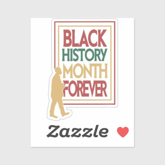 Black History Month Forever Typography Sticker (Vel)