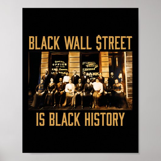Black History Month Funny Wall Street Afrikaanse A Poster (Voorkant)
