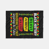 Black History Month gelooft succesvolle Melani te  Fleece Deken (Voorkant (Horizontaal))
