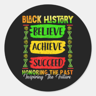 Black History Month gelooft succesvolle Melani te  Ronde Sticker