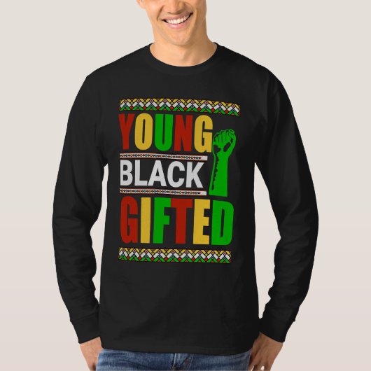 Black History Month Girls Boys Young Black ed  2 T-shirt (Voorkant)