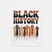 Black History Month Hands Symbol Afro Motivation  Fleece Deken (Voorkant)