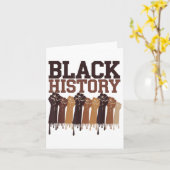 Black History Month Hands Symbol Afro Motivation  Kaart (Gele Bloem)