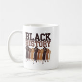 Black History Month Hands Symbol Afro Motivation Koffiemok (Links)