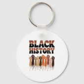 Black History Month Hands Symbol Afro Motivation  Sleutelhanger (Voorkant)