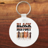 Black History Month Hands Symbol Afro Motivation  Sleutelhanger (Voorkant)
