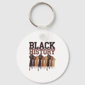 Black History Month Hands Symbol Afro Motivation  Sleutelhanger (Voorkant)