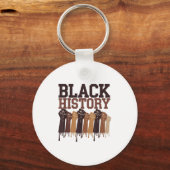 Black History Month Hands Symbol Afro Motivation  Sleutelhanger (Voorkant)