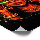 Black History Month Hbcu Black Afro Educated Girl  Poster (Hoek)