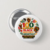 Black History Month herdenking Ronde Button 5,7 Cm (Voorkant /achterkant)