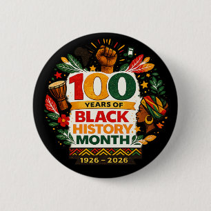 Black History Month Herdenking Ronde Button 5,7 Cm