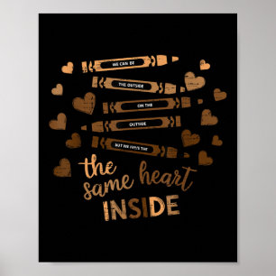 Black History Month Hetzelfde hart binnen Black Li Poster