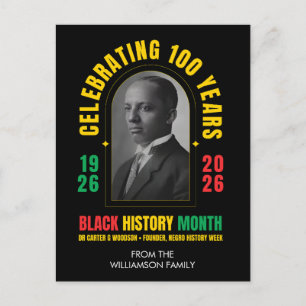 BLACK HISTORY MONTH HONDERDJAAR 100 Jaar BHM Feestdagenkaart