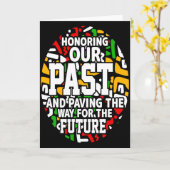 Black History Month Honoring Our Past Pride T Shir Kaart (Gele Bloem)